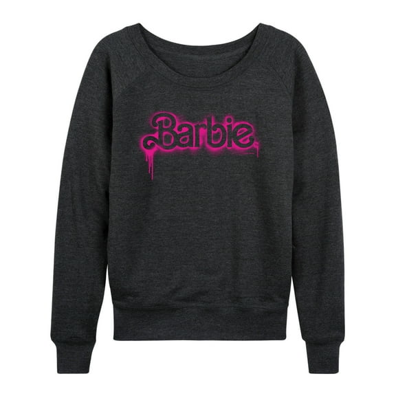 Barbie - Spray Painted Dripping - Women's Lightweight French Terry Long Sleeve Shirt