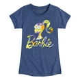 thumbnail image 1 of Barbie - Spring Bouquet Pattern Logo - Toddler And Youth Girls Short Sleeve Graphic T-Shirt, 1 of 4