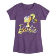 thumbnail image 1 of Barbie - Spring Bouquet Pattern Logo - Toddler And Youth Girls Short Sleeve Graphic T-Shirt, 1 of 4