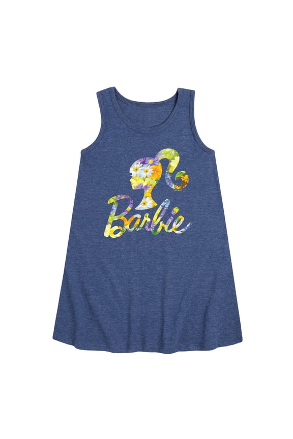- Spring Bouquet Pattern Logo - Toddler and Youth Girls A-line Dress