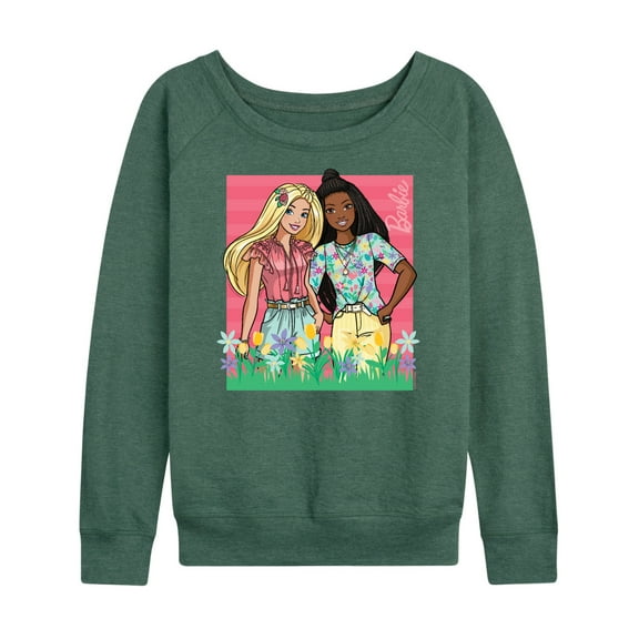 Barbie - Spring Easter Barbie And Friend - Women's Lightweight French Terry Long Sleeve Shirt