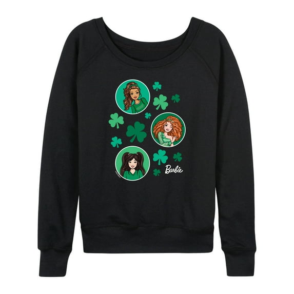 Barbie - St. Paddys Collage - Women's Lightweight French Terry Long Sleeve Shirt