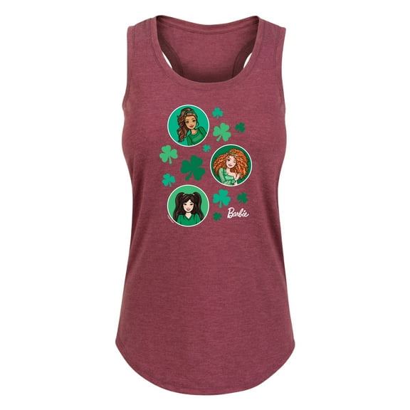 Barbie - St. Paddys Collage - Women's Racerback Tank Top