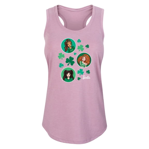 Barbie - St. Paddys Collage - Women's Racerback Tank Top