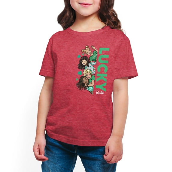 Barbie - St. Patrick's Day Lucky - Toddler And Youth Girls Short Sleeve Graphic T-Shirt