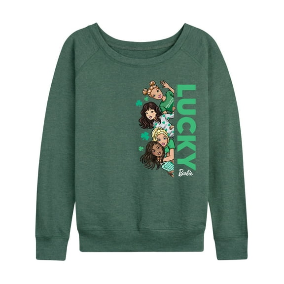 Barbie - St. Patrick's Day Lucky - Women's Lightweight French Terry Long Sleeve Shirt