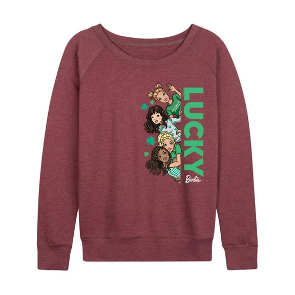 Barbie - St. Patrick's Day Lucky - Women's Lightweight French Terry Long Sleeve Shirt