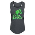 thumbnail image 1 of Barbie - St. Patrick's Day Shamrock Pattern Logo - Women's Racerback Tank Top, 1 of 5