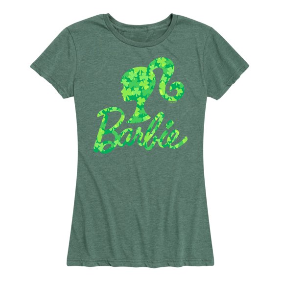 Barbie - St. Patrick's Day Shamrock Pattern Logo - Women's Short Sleeve Graphic T-Shirt