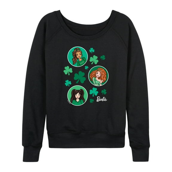 Barbie - St. Patrick's Day St. Paddys Collage - Women's Lightweight French Terry Long Sleeve Shirt