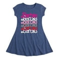 thumbnail image 1 of Barbie - Stacked Barbie Vday - Toddler And Youth Girls Fit And Flare Dress, 1 of 1