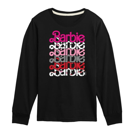 Barbie - Stacked Barbie Vday - Toddler And Youth Long Sleeve Graphic T-Shirt