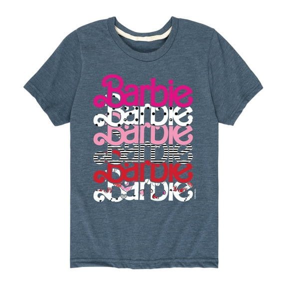 Barbie - Stacked Barbie Vday - Toddler And Youth Short Sleeve Graphic T-Shirt