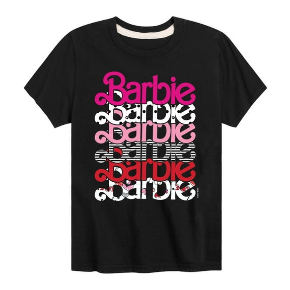 Barbie - Stacked Barbie Vday - Toddler And Youth Short Sleeve Graphic T-Shirt
