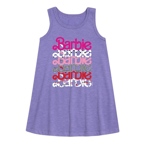 Barbie - Stacked Barbie Vday - Toddler and Youth Girls A-line Dress