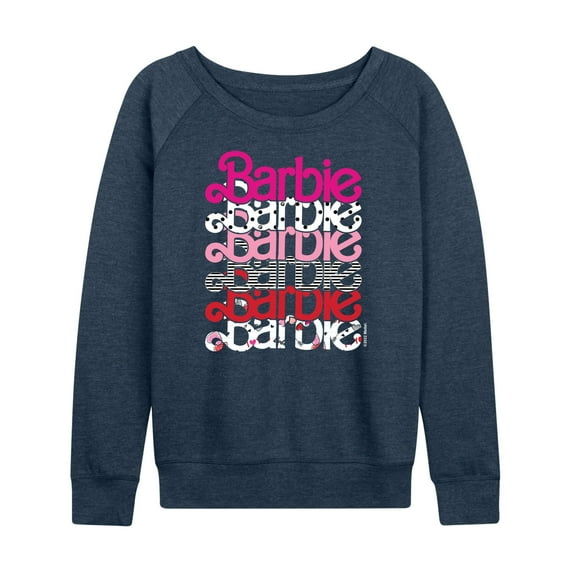 Barbie - Stacked Barbie Vday - Women's Lightweight French Terry Long Sleeve Shirt