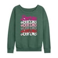 thumbnail image 1 of Barbie - Stacked Barbie Vday - Women's Lightweight French Terry Long Sleeve Shirt, 1 of 5