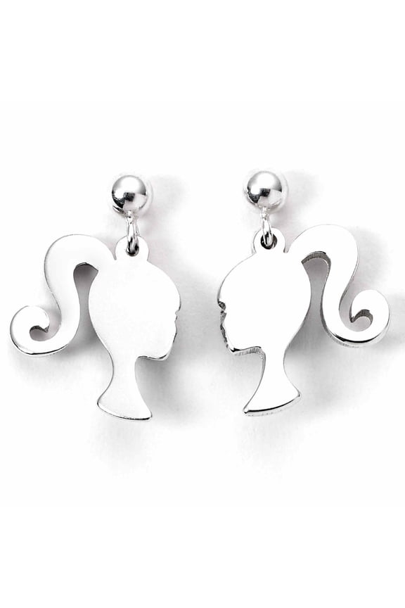 Barbie Sterling Silver Silhouette Stud Earrings