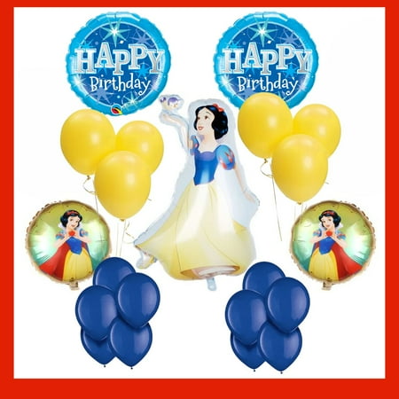 Big Snow White Mylar Balloon Bouquet (5pcs) - Party Decorations, Birthday, Disney Trip