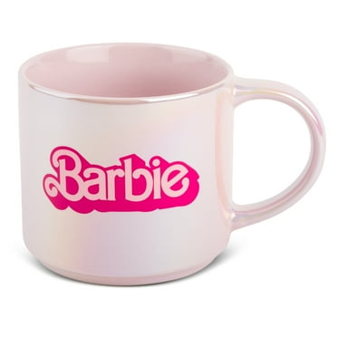 Barbie Stoneware Pearl Pink 15oz Coffee Mug