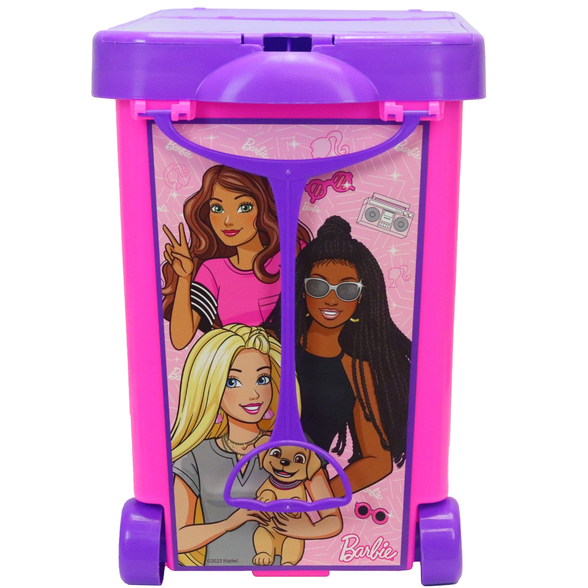 Large Treasure Chest Filled with 16 Barbies and Clothing Barbie
