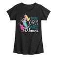 thumbnail image 1 of Barbie - Strong Girls Make Waves  - Girls Fitted Short Sleeve Graphic T-Shirt, 1 of 5