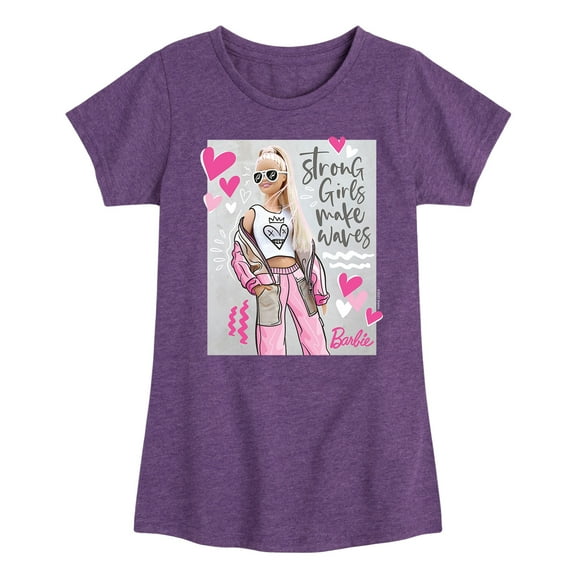 Barbie - Strong Girls Make Waves - Toddler And Youth Girls Short Sleeve Graphic T-Shirt