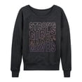 thumbnail image 1 of Barbie - Strong Girls Make Waves - Women's Lightweight French Terry Long Sleeve Shirt, 1 of 4
