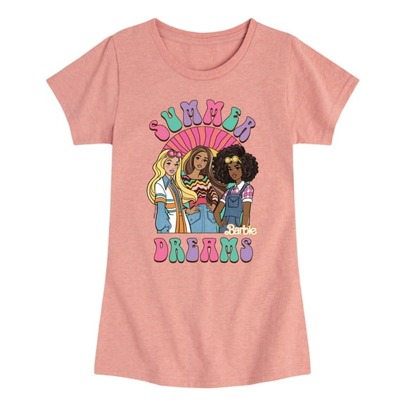 Barbie - Summer Dreams - Girls Fitted Short Sleeve Graphic T-Shirt