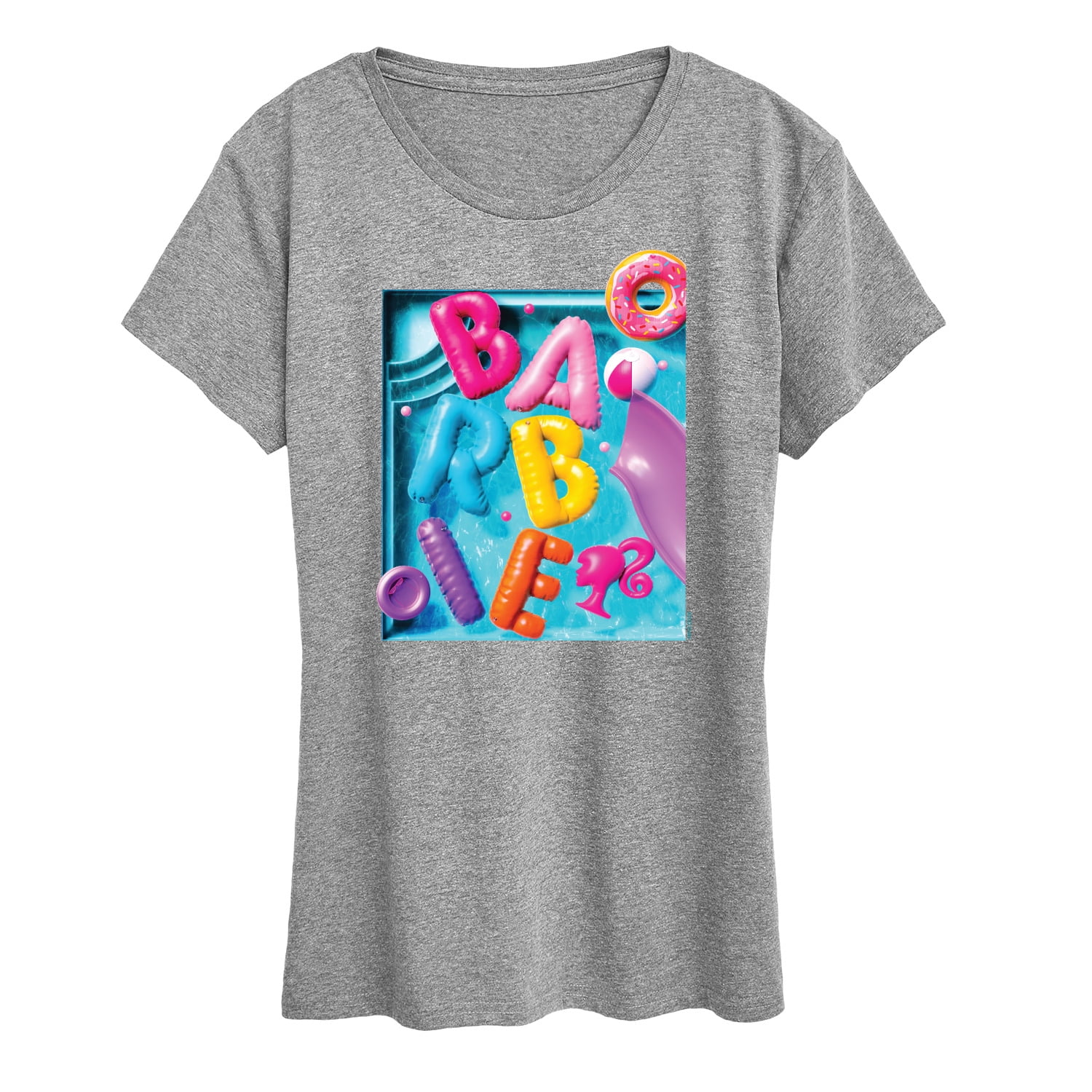 Barbie - Summer Pool Floaties - Women's Short Sleeve Graphic T-Shirt ...
