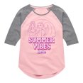 thumbnail image 1 of Barbie - Summer Vibes - Barbie and Friend - Toddler And Youth Girls Raglan Graphic T-Shirt, 1 of 3