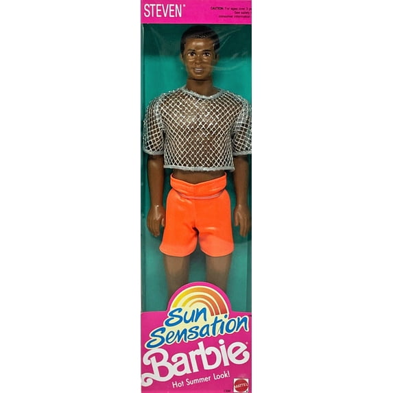 Barbie Sun Sensation Steven African American Doll 1991 Mattel No. 1396 NRFB