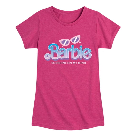 Barbie - Sunglasses and Sun - Sunshine On My Mind - Toddler And Youth Girls Raglan Graphic T-Shirt
