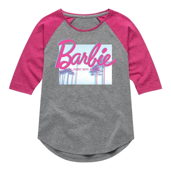 Barbie - Sunny Days Ahead - Glitch - Toddler And Youth Girls Raglan Graphic T-Shirt