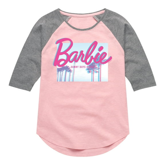 Barbie - Sunny Days Ahead - Glitch - Toddler And Youth Girls Raglan Graphic T-Shirt