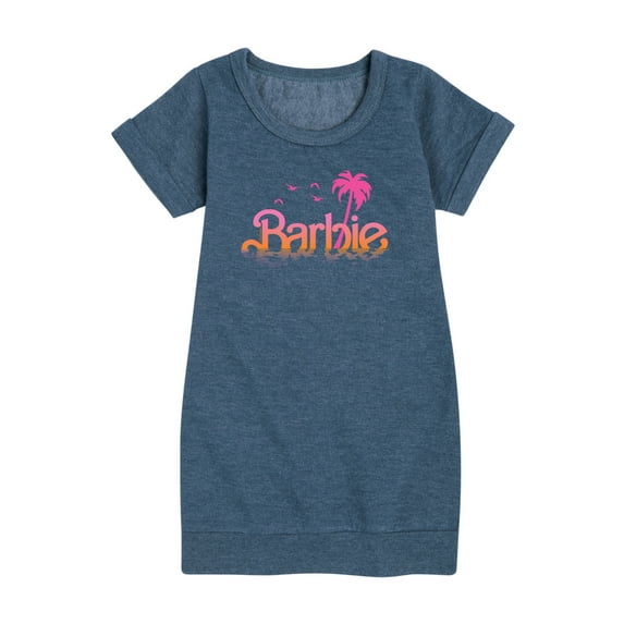 Barbie - Sunset and Palm Trees - Toddler And Youth Girls Fleece Dress