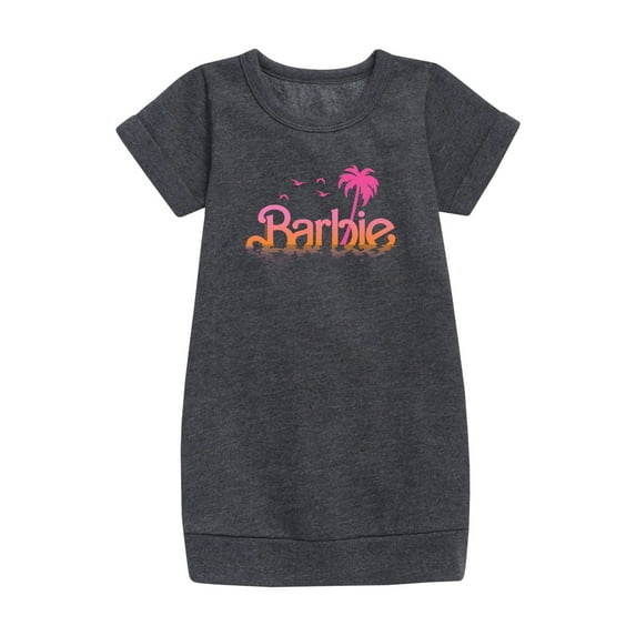 Barbie - Sunset and Palm Trees - Toddler And Youth Girls Fleece Dress