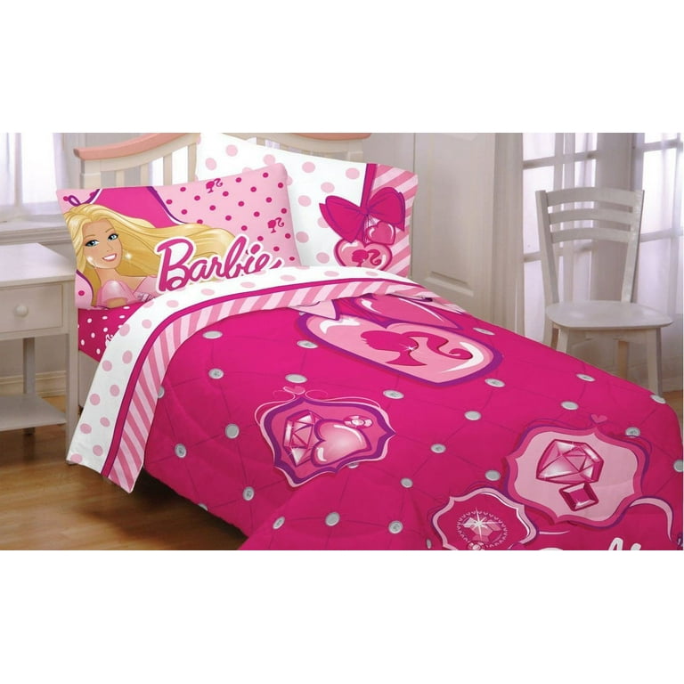 Barbie Sweet Silhouette Twin Comforter Set Walmart