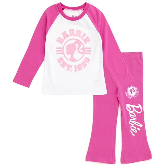Barbie T-Shirt and Pants Outfit Set Logo Toddler to Big Kid