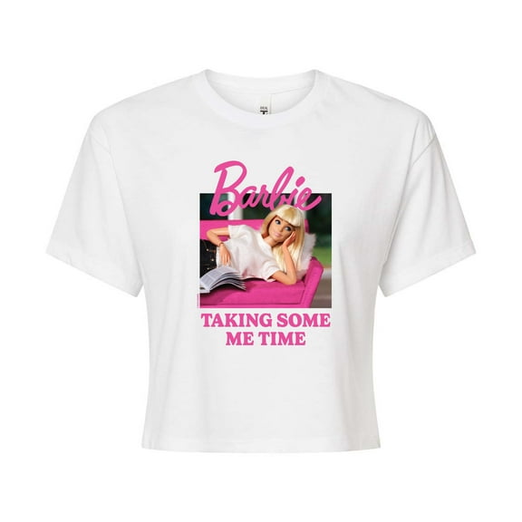Barbie - Taking Some Me Time - Juniors Cropped Graphic T-Shirt