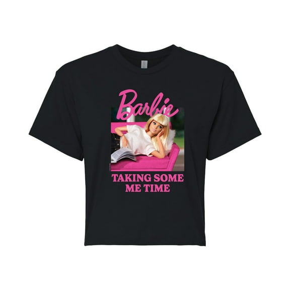 Barbie - Taking Some Me Time - Juniors Cropped Graphic T-Shirt