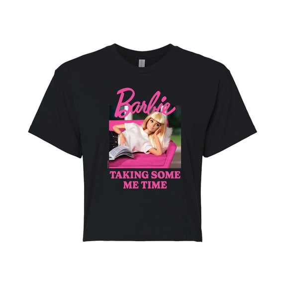Barbie - Taking Some Me Time - Juniors Cropped Graphic T-Shirt