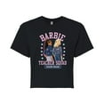 thumbnail image 1 of Barbie - Teacher Squad - Juniors Cropped Cotton Blend T-Shirt, 1 of 5