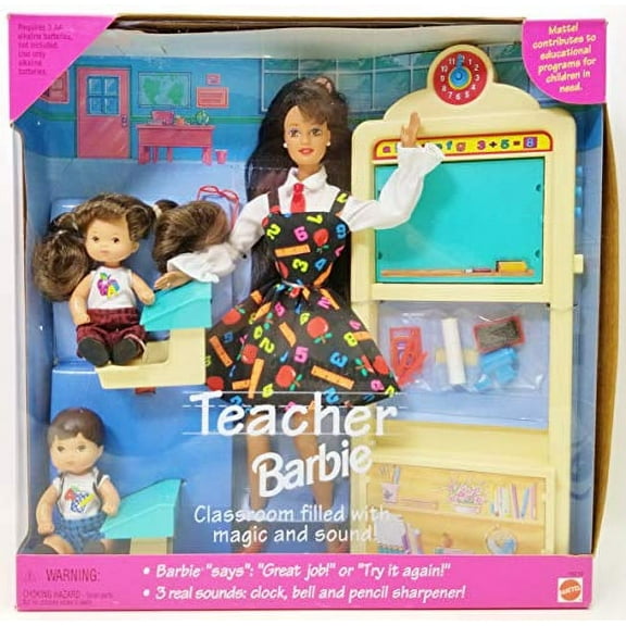 Barbie Teacher doll playset with real sonds and 2 students - 1995