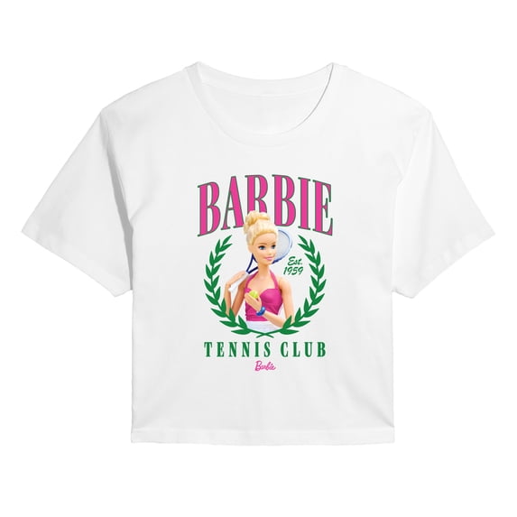 Barbie - Tennis Club - Juniors Cropped Graphic T-Shirt