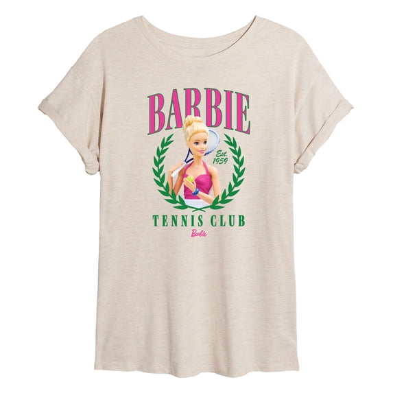 Barbie - Tennis Club - Juniors Oversized Graphic T-Shirt