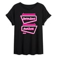 thumbnail image 1 of Barbie The Movie - Barbieland Real World This Way Signs - Juniors Ideal Flowy Muscle T-Shirt, 1 of 5