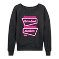 thumbnail image 1 of Barbie The Movie - Barbieland Real World This Way Signs - Women's Lightweight French Terry Long Sleeve Shirt, 1 of 5
