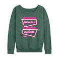 thumbnail image 1 of Barbie The Movie - Barbieland Real World This Way Signs - Women's Lightweight French Terry Long Sleeve Shirt, 1 of 5