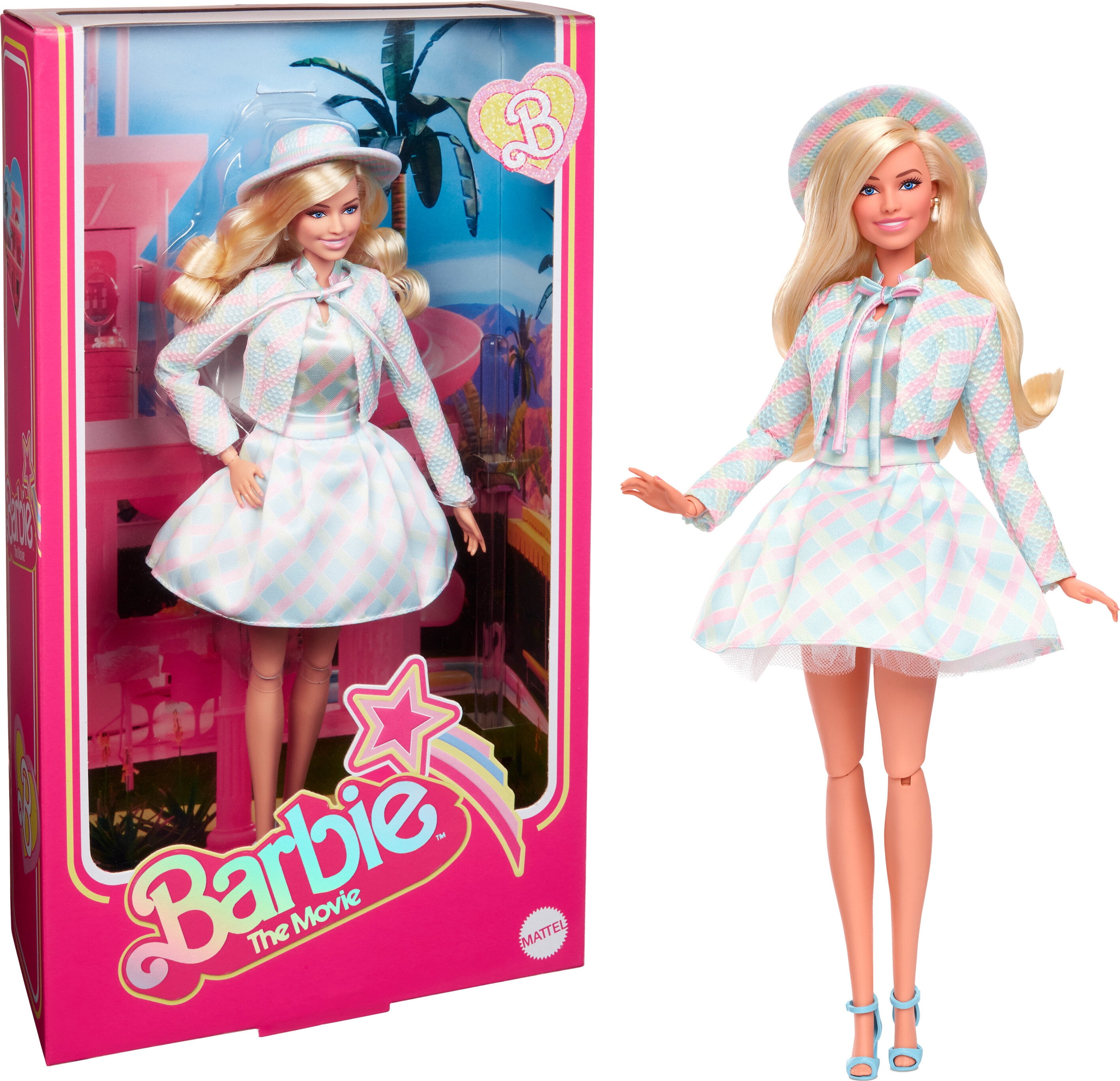 Arrowhead Tarmfunktion Badeværelse Barbie The Movie Collectible Doll, Margot Robbie as Barbie in Plaid  Matching Set - Walmart.com